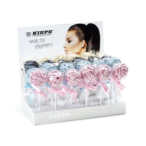 Hårbånd pink/blå/sort/beige BALLER 1 pakke. 24 stk. KIEPE LOLLIPOPS gummier