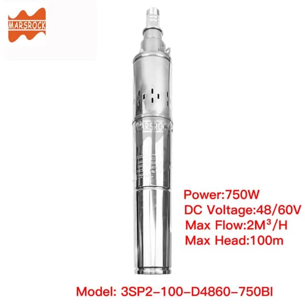 Solcellsdriven vattenpump, 500W effekt, MPPT-regulator,3SP2-100-D4860-750BI