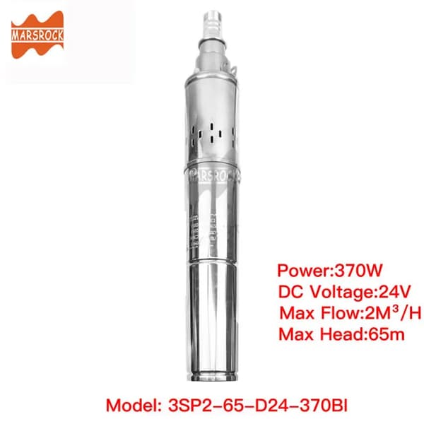 Solcellsdriven vattenpump, 500W effekt, MPPT-regulator,3SP2-65-D24-370BI