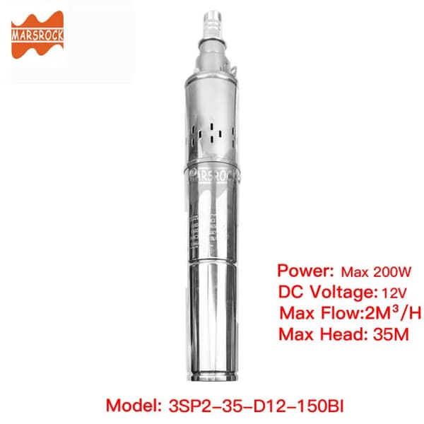 Solcellsdriven vattenpump, 500W effekt, MPPT-regulator,3SP2-35-D12-150BI