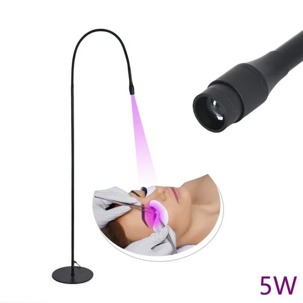 UV-franshärdande lampa, 5W effekt, justerbar höjd, 180 lamppärlor,5W Svart, EU