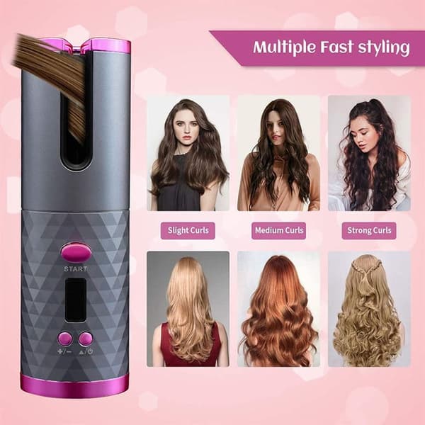 Automatisk Locktång / Hårkrullare Hair Curler uppladdningsbar
