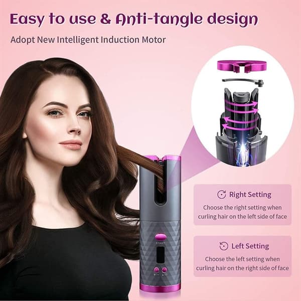 Automatisk Locktång / Hårkrullare Hair Curler uppladdningsbar