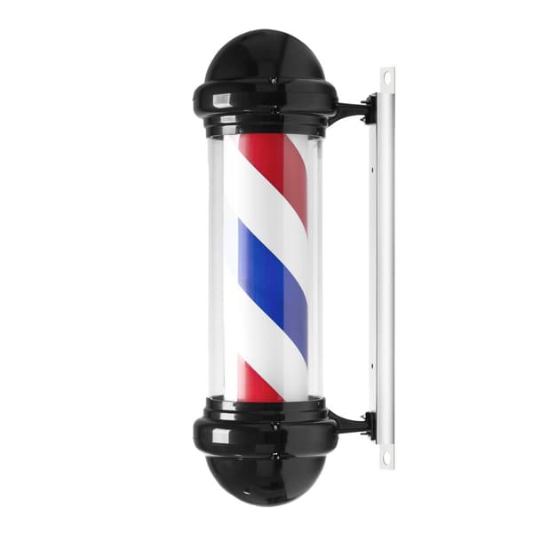 Oplyst loftslampe frisør BB-02 sort, stor