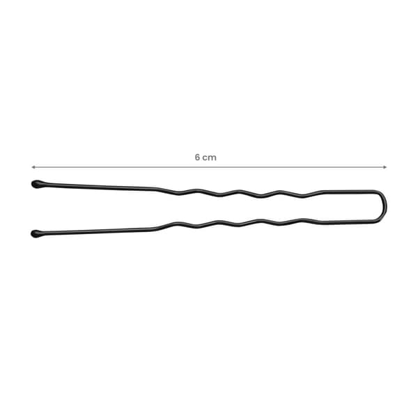 Frisør hårnåle E-65 300 stk 6 cm sort