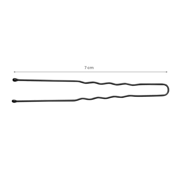 Frisør hårnåle E-65 300 stk 7 cm sort