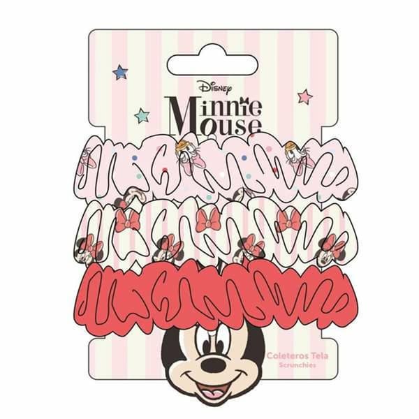 Hårelastikker Minnie Mouse Rød 3 Dele