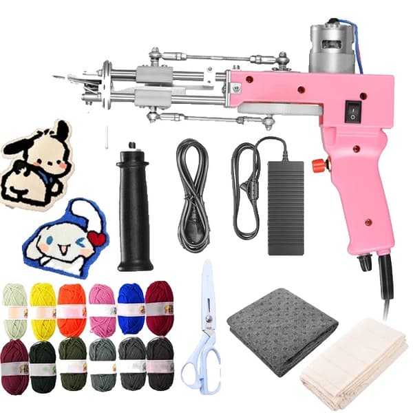 Tuftningspistol, Elektriska DIY-verktyg, Skuren loop-hög., EU-kontakt 220V set