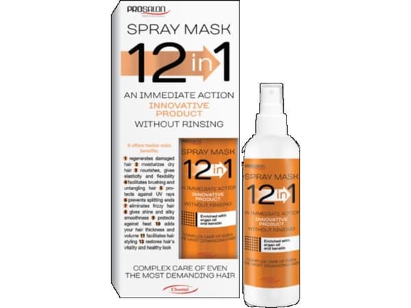 Hair Mask Conditioner in Spray - Without Rinsing - Keratin and Argan Oil - Regenerates Damaged and Dry Hair