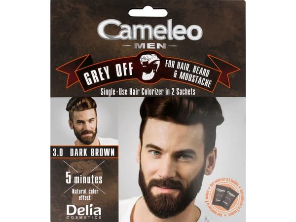 DELIA CAMELEO MEN GRAY OFF 3.0 DARK BROWN DYE/HAIR COLOR