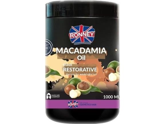 Ronney Macadamia Oil Complex Professional Mask Gjenopprettende hårmaske med macadamiaolje 1000ml
