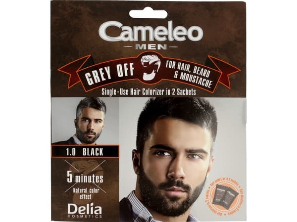 DELIA CAMELEO MEN GREY OFF 1.0 BLACK DYE/HAIR