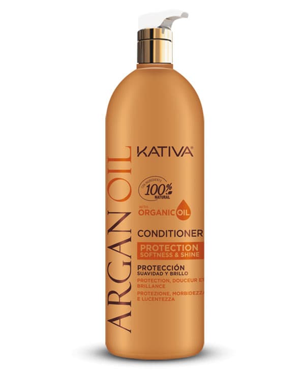 KATIVA Argan Oil Conditioner, Kvinner, 1000 ml, Profesjonell hårbalsam, Tørt hår, Sløvt hår, Alle farger, Beskyttelse, Shine (lys), Mykgjører