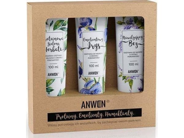 ANWEN_SET Conditioners for medium porosity hair Protein Orchid 100ml + Emollient Iris 100ml + Moisturizing Elderberry 100ml