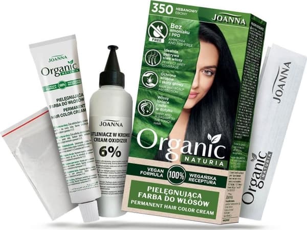 JOANNA_Naturia Organic conditioning hair dye without ammonia and PPD 350 Ebony Ebony