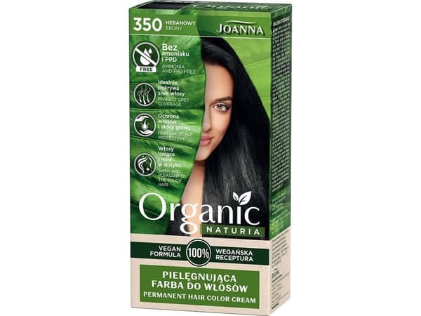JOANNA_Naturia Organic conditioning hair dye without ammonia and PPD 350 Ebony Ebony
