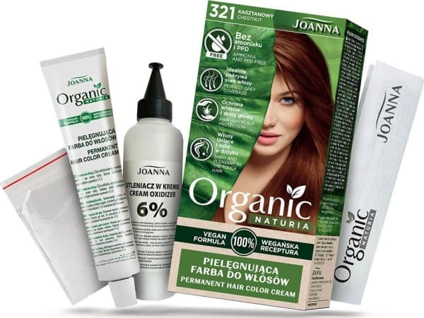 JOANNA_Naturia Organic conditioning hair dye without ammonia and PPD 321 Chestnut