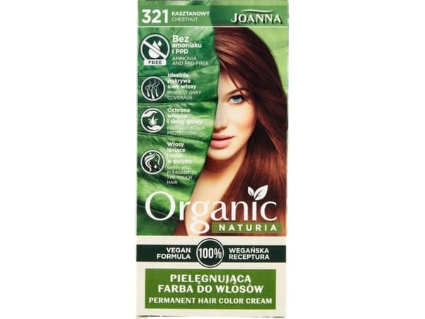 JOANNA_Naturia Organic conditioning hair dye without ammonia and PPD 321 Chestnut