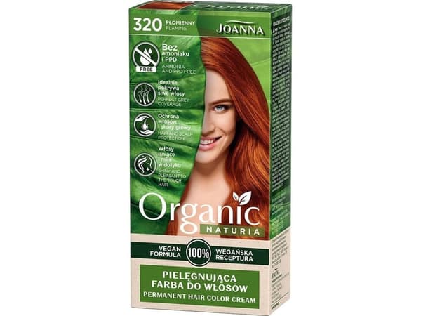 JOANNA_Naturia Organic conditioning hair dye without ammonia and PPD 320 Flaming