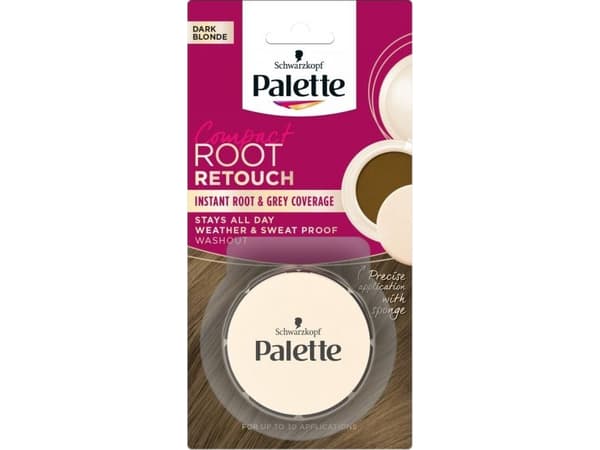 PALETTE_Compact Root Retouch kompakt, midlertidig concealer for retusjering av røtter Mørk Blond 3g