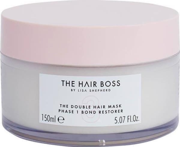 THE HAIR BOSS_SET By Lisa Shepherd The Double Hair Mask Phase 1 and 2 keratin moisturizing masks rebuilding hair structure 2x150ml