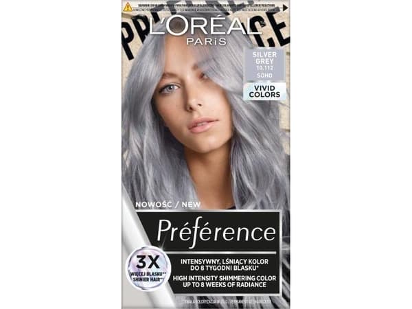 L'OREAL_Preference Vivid Colors hair dye 10.112 Silver Grey