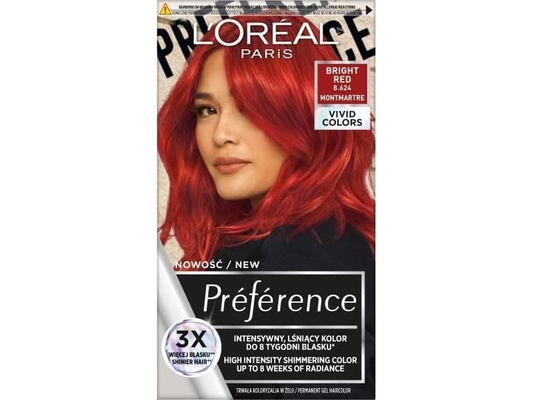 L'OREAL_Preference Vivid Colors Hair dye 8.624 Bright Red
