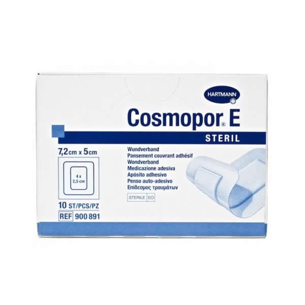 Hartmann Cosmopor E Steril Absorbent Adhesive Dressing 7 2x5cm 10 Units
