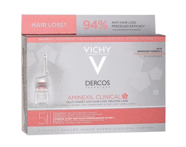 Vichy Dercos Aminexil Clinical Multi Target Anti Hair Loss Treating 21x6ml Ampullen Vrouwen Haaruitval 126ml