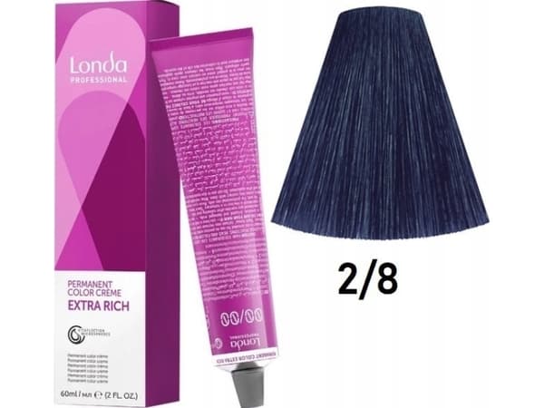 Londa Professional Farba Londacolor, Permanent Hair Dye, 2/8 Dark Blue, 60 ml