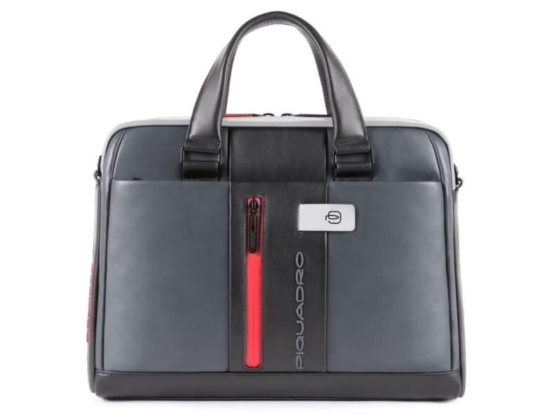 Piquadro Bag Urban Briefcase Leather Grey-Black -Ca4098Ub00-Grn
