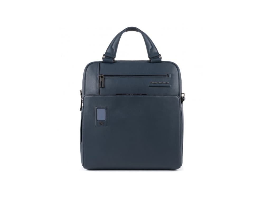 Piquadro Akron Laptop väska läder 33 cm blå