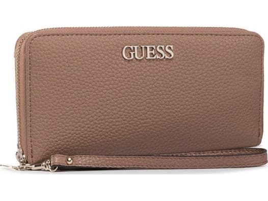 Guess Guess, Alby, Leather, Wallet, SLG Large Zip, Beige, For Women For Women