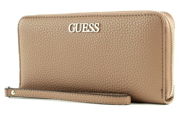 Guess Guess, Alby, Leather, Wallet, SLG Large Zip, Beige, For Women For Women