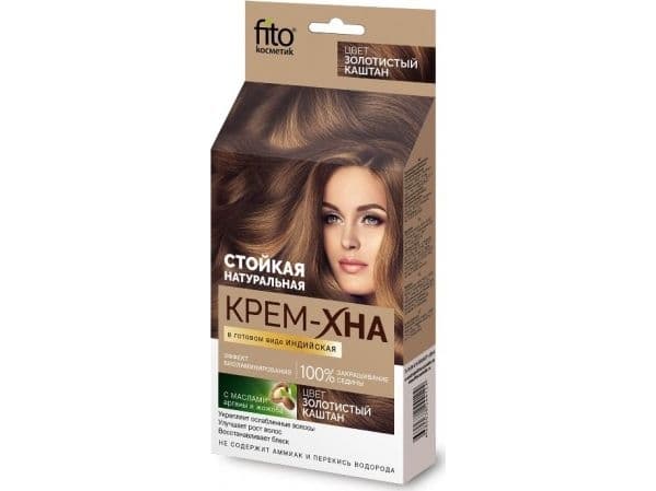 Fitokosmetik Cream Henna Indian ready-made Golden Chestnut 50 ml