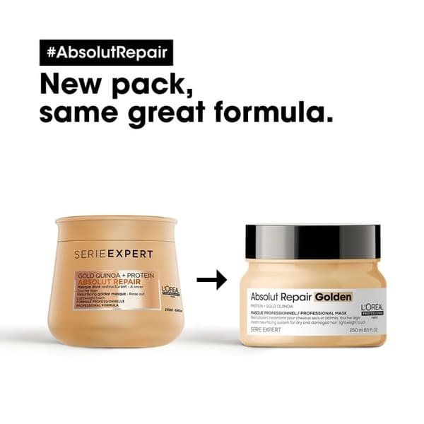 Loréal Professionnel Loréal Professionnel Absolut Repair Mask 250ml Golden - Torrt & Frissigt