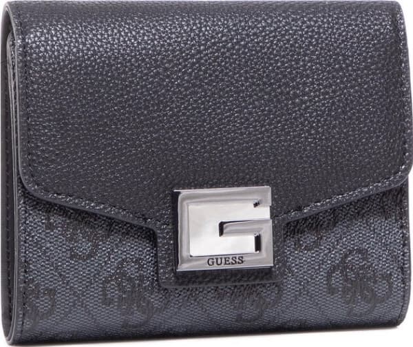 Guess Guess, Coal Valy, Polyester, Wallet, Small Trifold, Black, Gray, For Women For Women