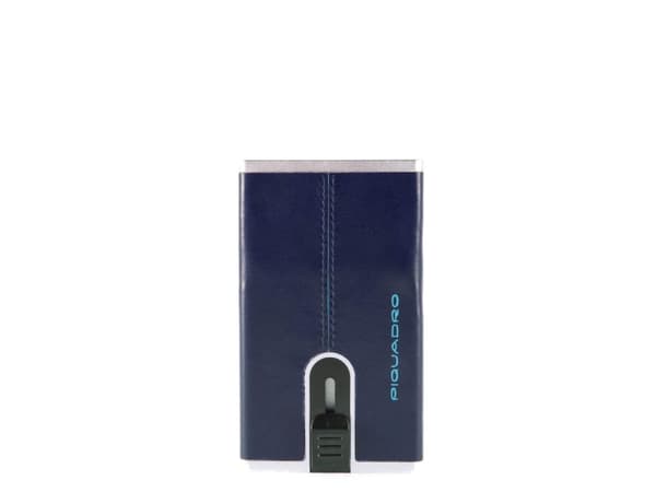 Piquadro Piquadro, Mėlyna Square, Leather Card Holder, Square Sliding System, Mėlyna, Unisex Unisex