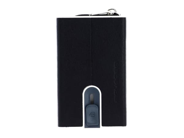 Piquadro Piquadro, Piquadro, Skinn, Kortholder, Square Slide System, PP5585B3R, Svart, For menn