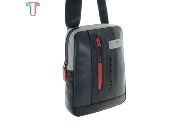 Piquadro Piquadro, Urban, Leather, iPad Sleeve, Crossbody Bag, Black/Grey, CA1816UB00, 21 x 27 x 6 cm, For Men For Men