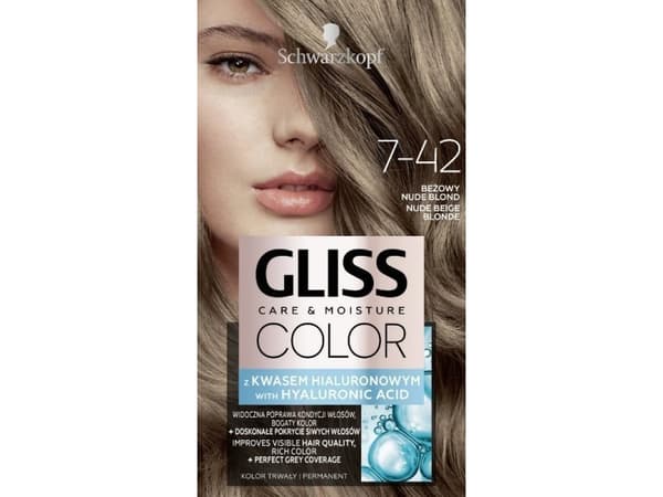 Schwarzkopf Schwarzkopf Gliss Color Coloring Cream No. 7-42 Beige Nakenblond 1pak.