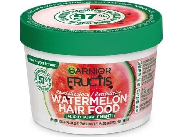 Garnier Garnier Fructis Watermelon Hair Food revitaliserende maske for tynt hår 400ml