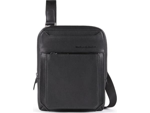 Piquadro Piquadro, Tallin, Leather, Crossbody Bag, Black, 23 X 18 X 5 cm, For Men For Men