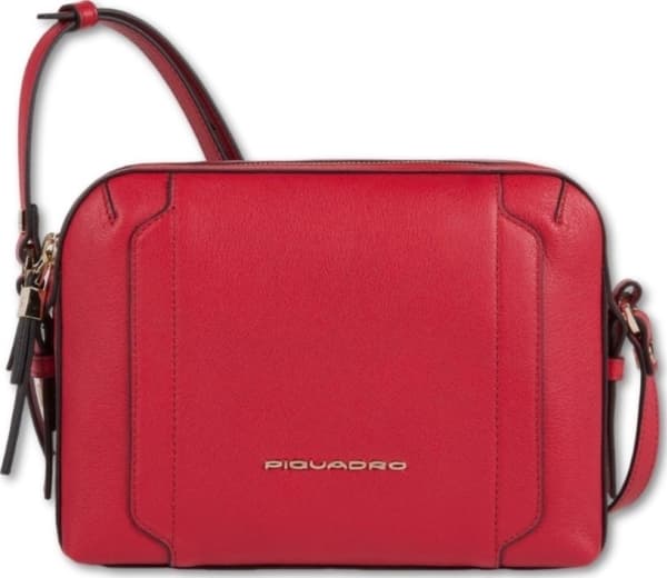 Piquadro Piquadro, Camera Case, Leather, Fanny Pack, Double Zip, 42022100, Red, 23 x 17,5 x 9,5 cm, For Women For Women