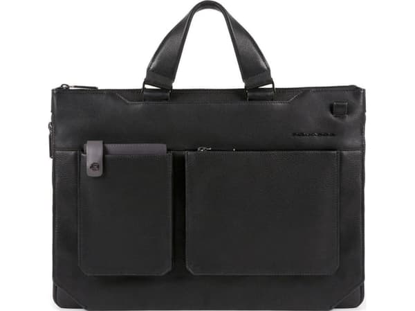Piquadro Piquadro, Tallin, Leather, Briefcase, Document Holder, Black, 42 x 30 x 5 cm, For Men For Men