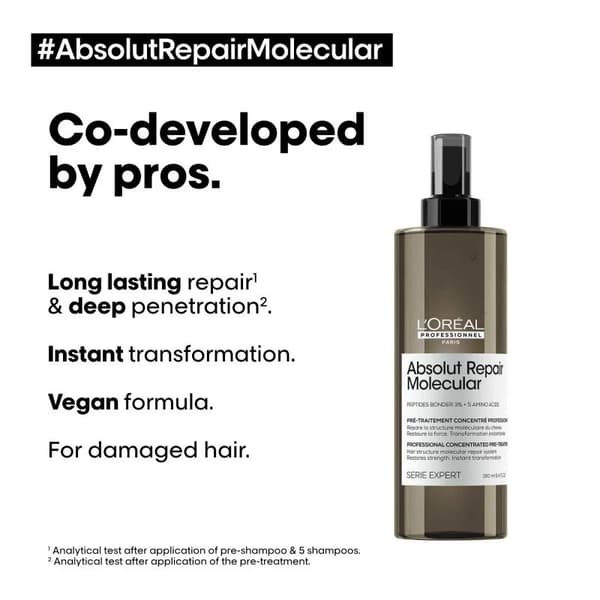 L´Oreal Professionnel Absolut Repair Molecular Pre-Treatment 190ml - Skadat & Behandlat