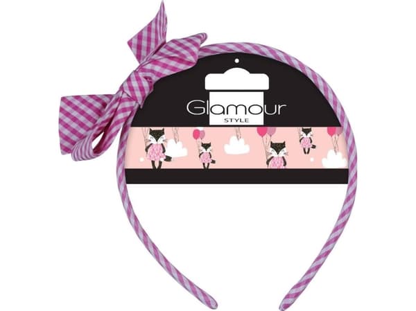GLAMOUR_Kids headband with bow Pink