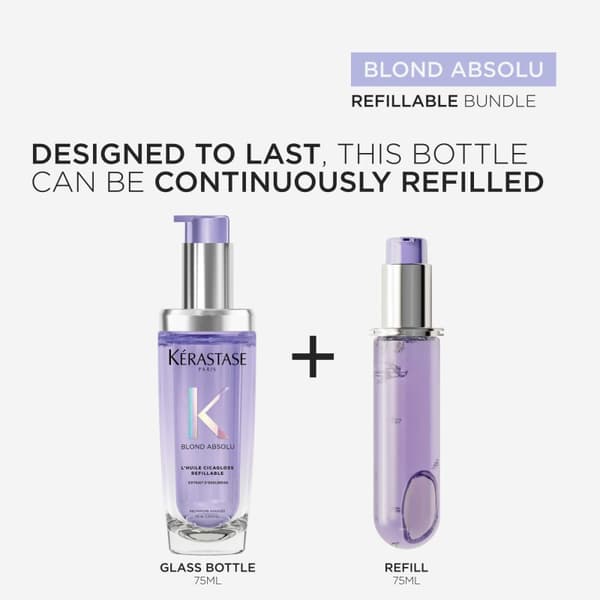 Kérastase Blond Absolu L´Huile Cicagloss Hair Oil Refillable 75ml - Blont & Silver