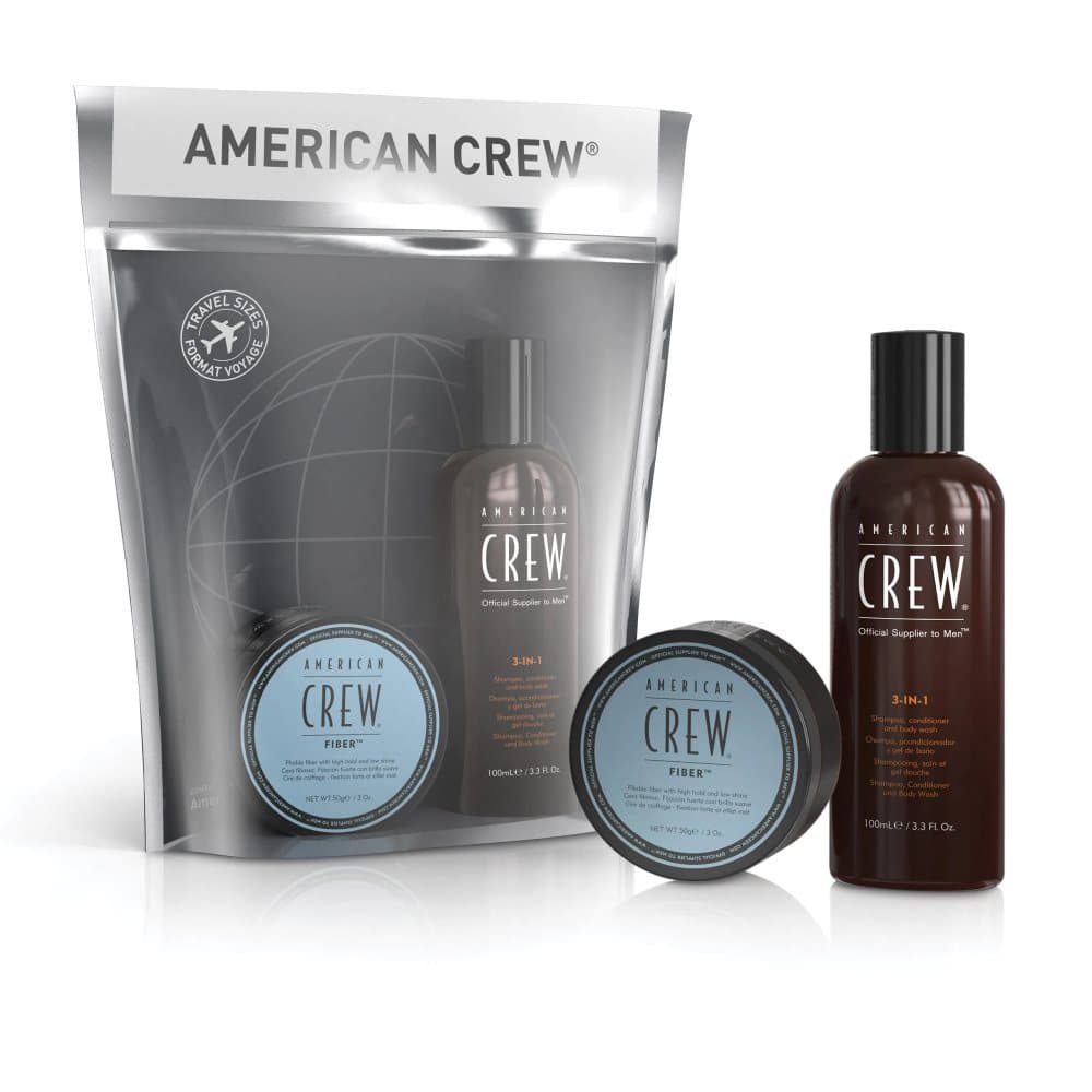 American Crew Grooming Essentials Set 3 in 1 schampoo + wax