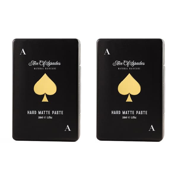 Ace Ace 2-pakning med Spades Natural Haircare Hard Matte Paste 100 ml